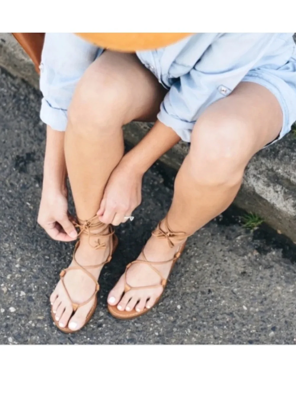 Madewell | The Boardwalk Leather Lace-Up Gladiator Festival Boho Sandals | Sz 7